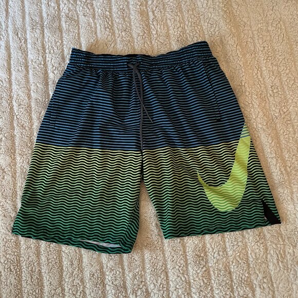 Nike Men's Horizon Stripe Vital 9 Inch Volley Swim Shorts - Size Large. - Picture 1 of 7